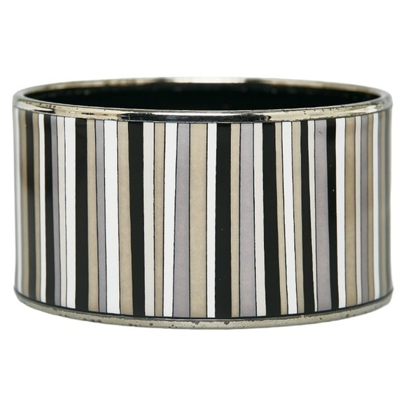 Hermes Carioca Striped Bangle  Enamel Bracelet in Good condition - Picture 1 of 4